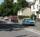  Image description - Some of the classic cars in the Newport Pagnell carnival and Classic and Vintage Parade