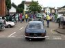 Cars entering the Stony Stratford classic car festival